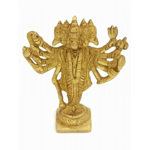 Panch Mukhi Hanuman ji brass Idol 13 cm